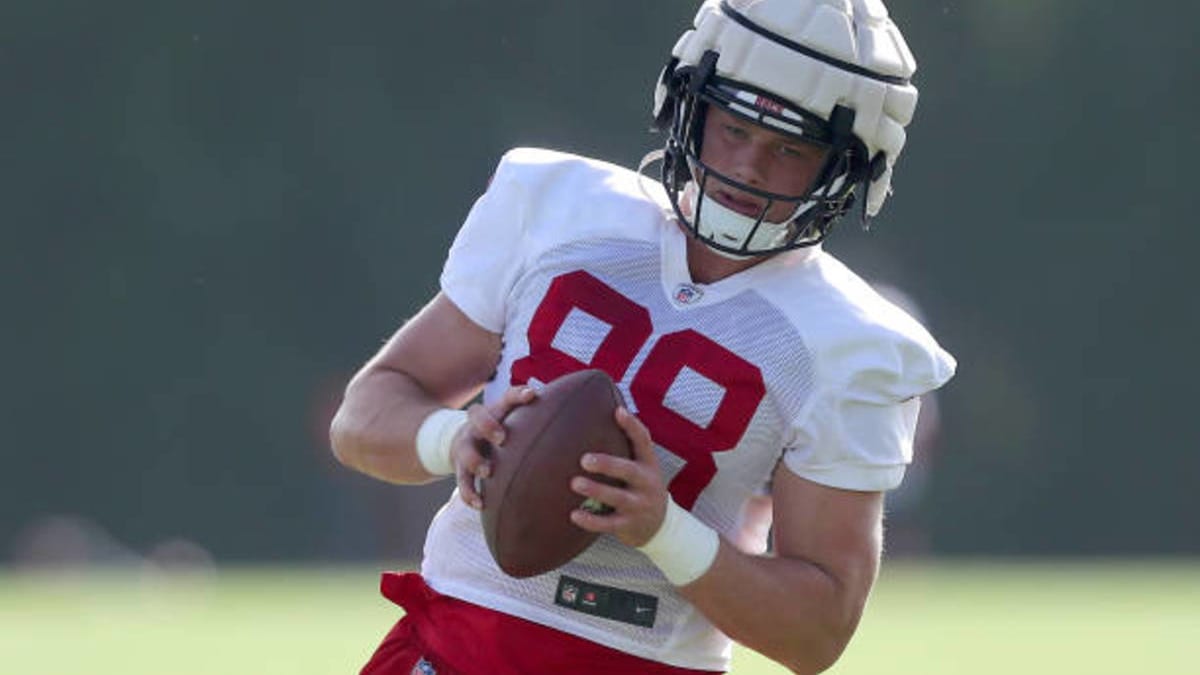 Tampa Bay Buccaneers tight end Cade Otton (88) after a catch during an NFL  football training camp practice Monday, July 31, 2023, in Tampa, Fla. (AP  Photo/Chris O'Meara Stock Photo - Alamy