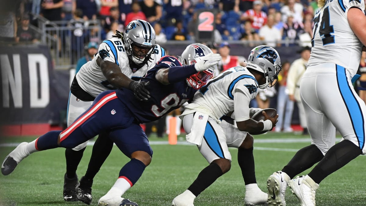 New England Patriots defensive end DaMarcus Mitchell warms up prior to an  NFL football game between the Indianapolis Colts and the New England  Patriots, Sunday, Nov. 6, 2022, in Foxborough, Mass. (AP