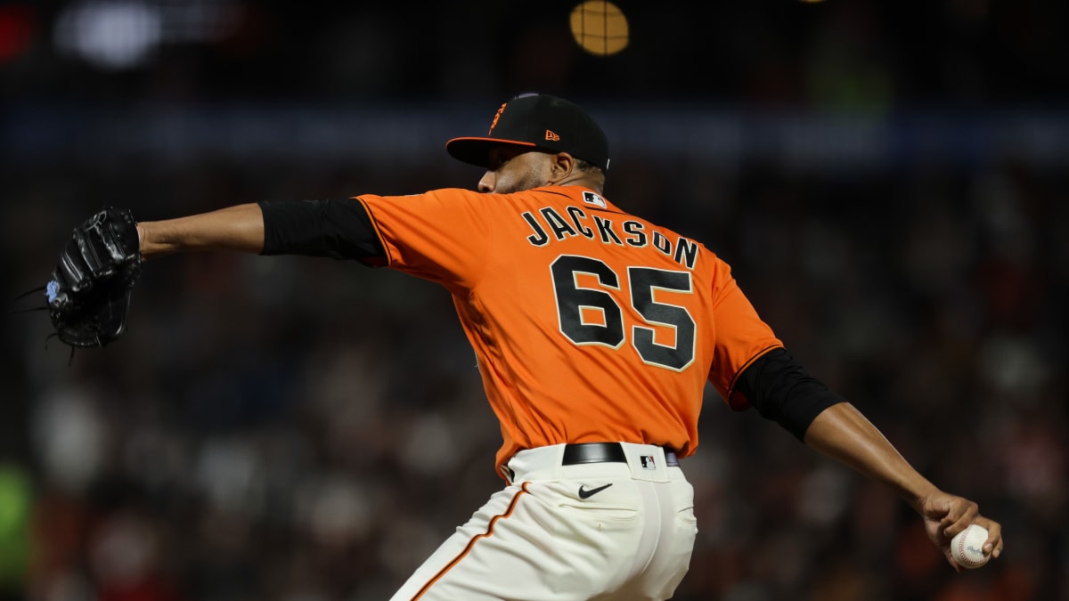 This is a 2021 photo of Jay Jackson of the San Francisco Giants baseball  team. This image reflects the San Francisco Giants active roster as of  Tuesday, Feb. 23, 2021 when this