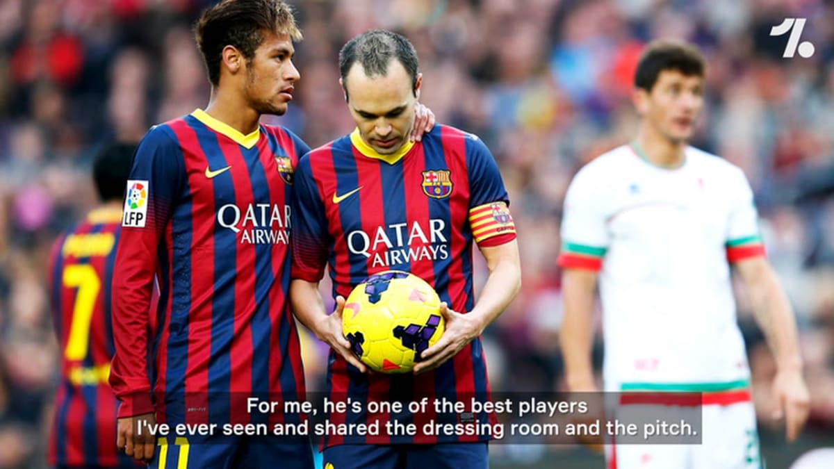 Neymar hailed by ex-Barca team-mate Iniesta: 'He's a machine and always  provides a spectacle!'