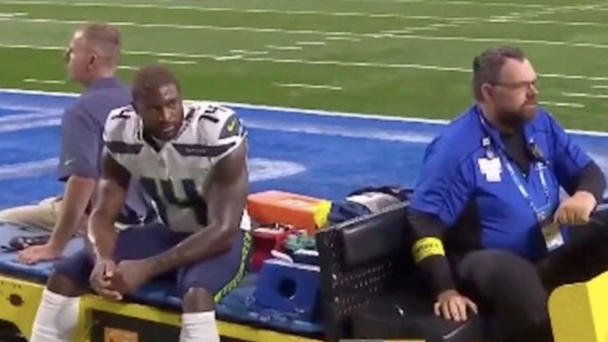 Seahawks star DK Metcalf carted off in fourth quarter vs. Lions  for a  bathroom break