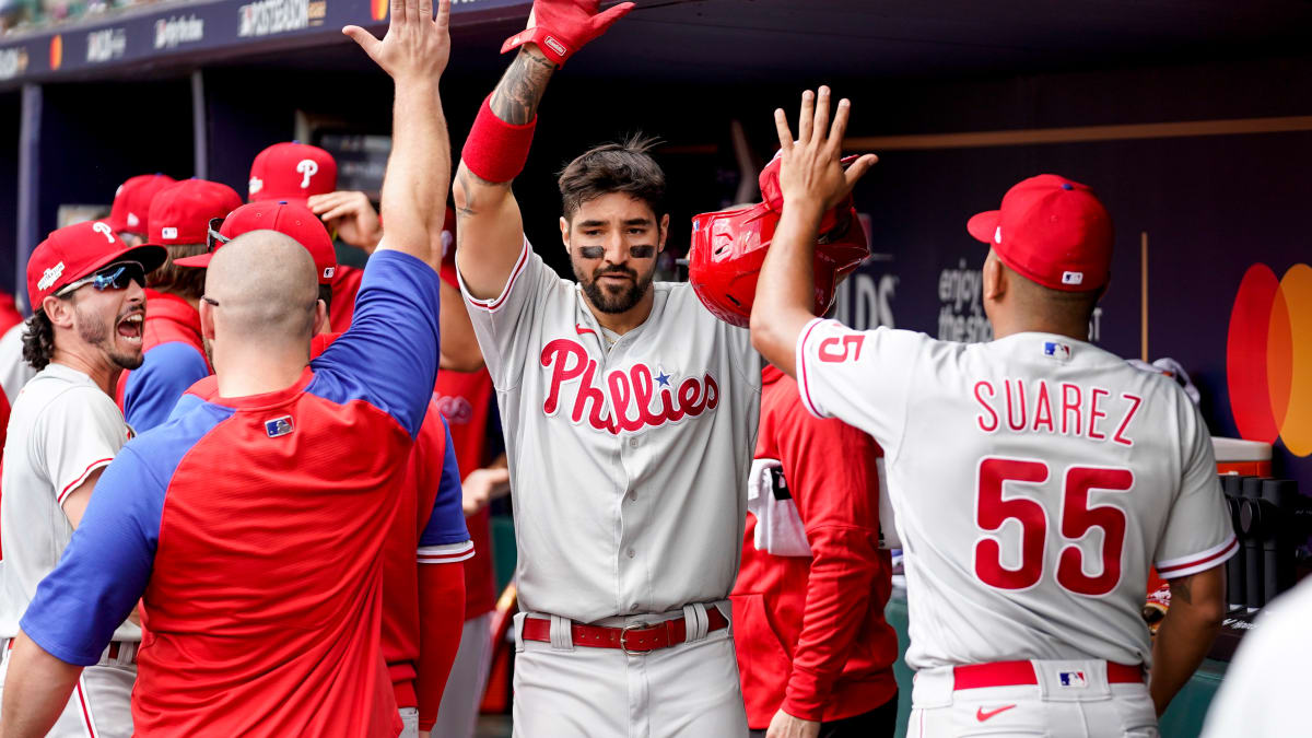 Nick Castellanos homers twice, powers Phillies past Braves 3-1 and into  National League Championship Series - 6abc Philadelphia