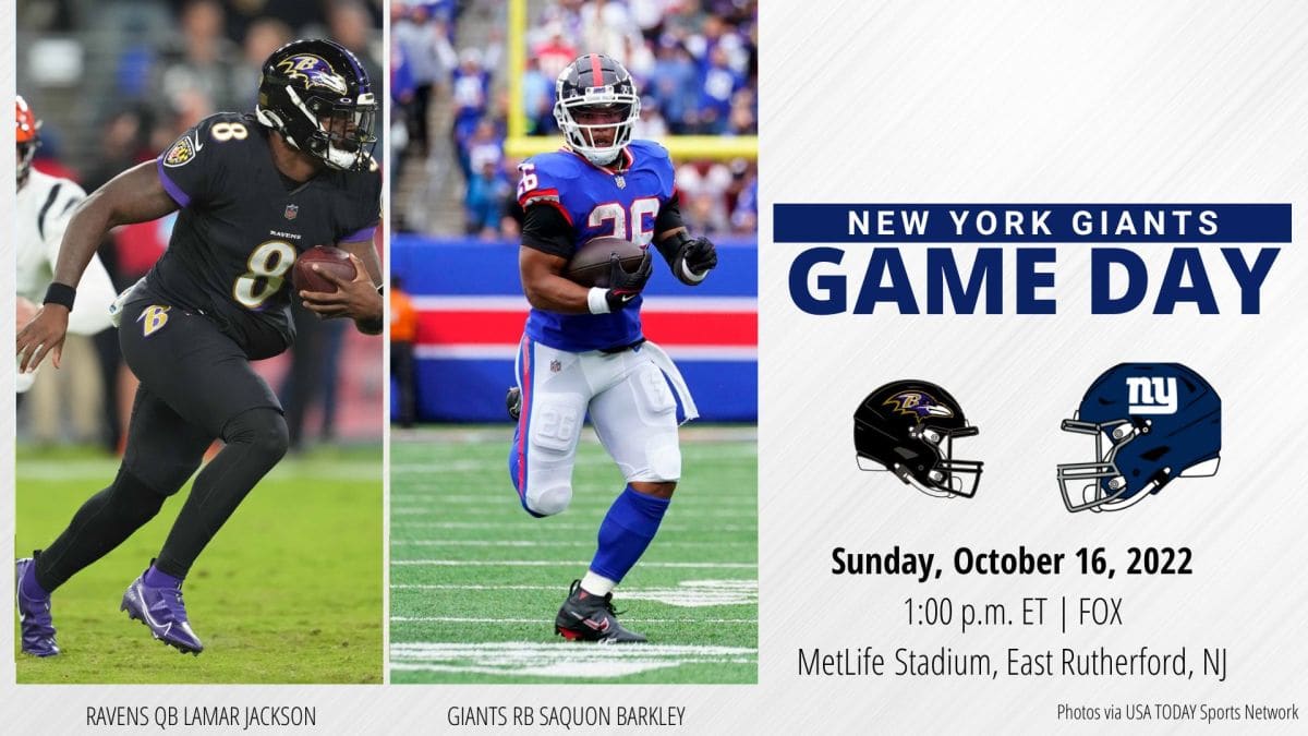 New York Giants vs. Baltimore Ravens: 5 things to know about Week 6