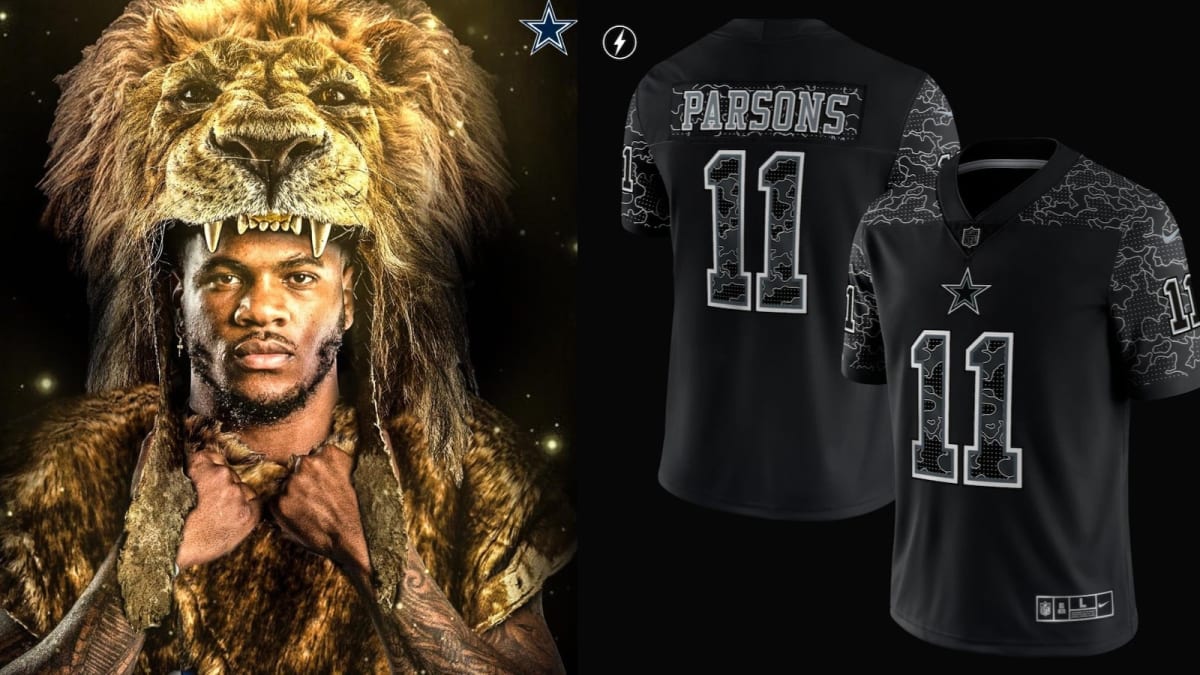 Women's Majestic Threads Micah Parsons Black Dallas Cowboys