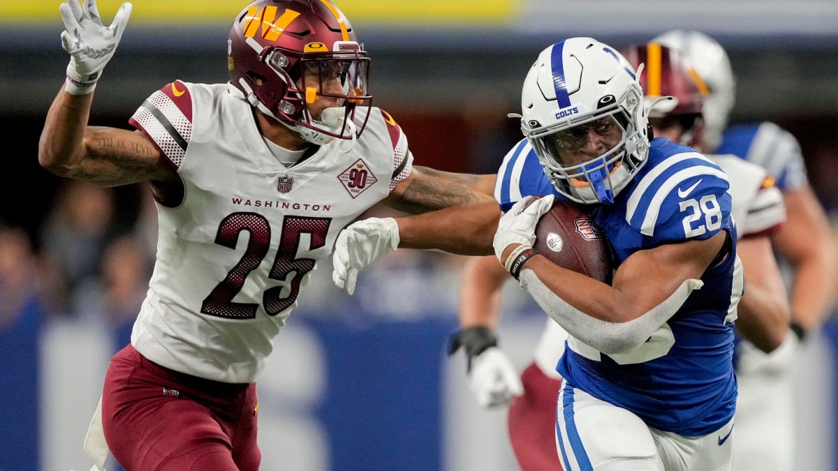 Indianapolis Colts RB Jonathan Taylor Injures Ankle vs. Washington  Commanders; Will He Return? - Sports Illustrated Washington Football News,  Analysis and More