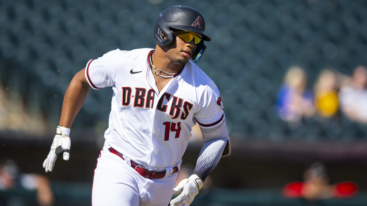 This is a 2023 photo of Arizona Diamondbacks Deyvision De Los Santos. This  image reflects the Arizona Diamondbacks' active roster as of Wednesday,  Feb. 22, 2023, when this image was taken in