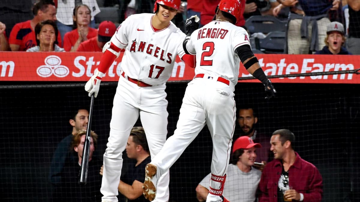 Luis Rengifo of the Los Angeles Angels wears a samurai warrior