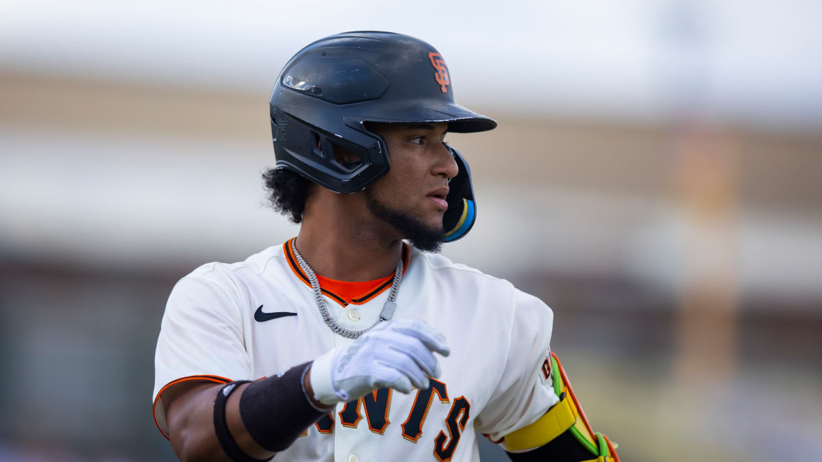 Luis Matos of the San Francisco Giants looks on from the dugout News  Photo - Getty Images