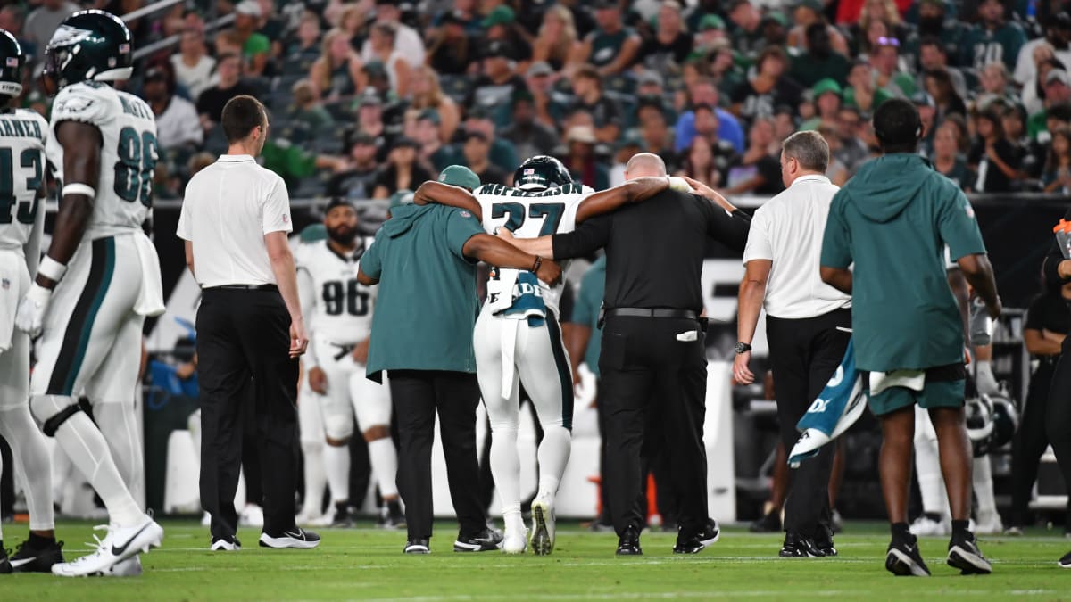 Brady Russell of the Philadelphia Eagles celebrates with Grant