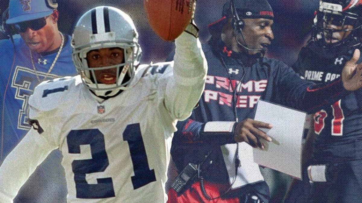 Deion Sanders 21 Dallas Cowboys Vintage 90's Wilson Football