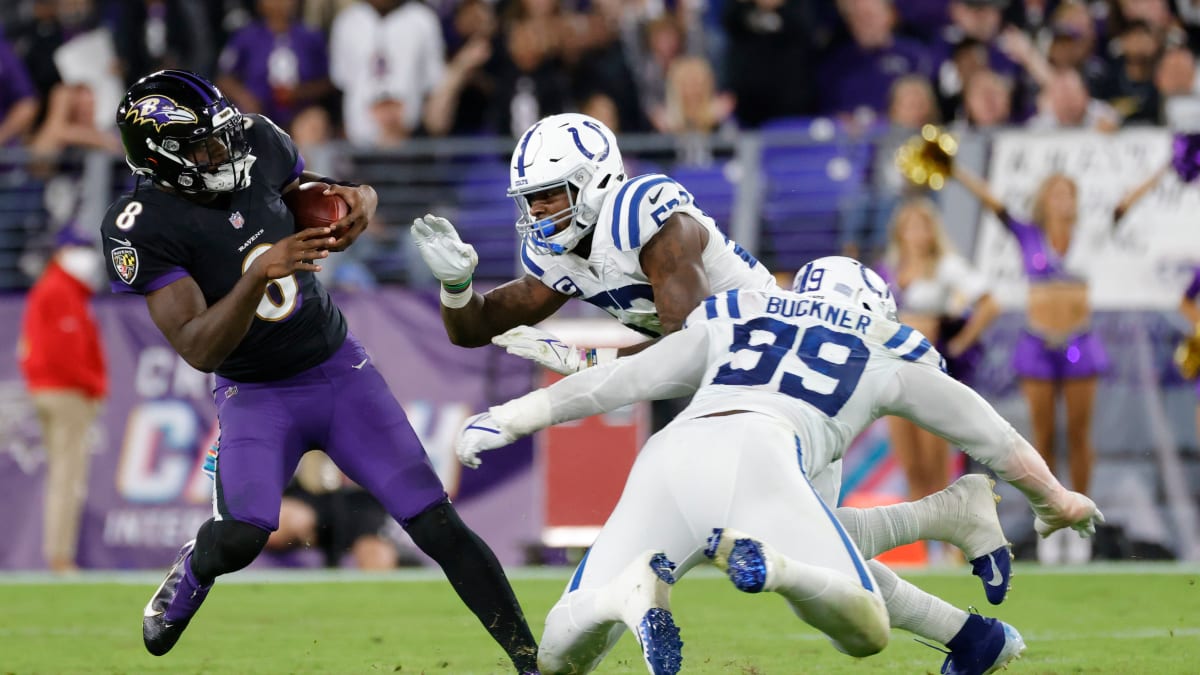 Indianapolis Colts' DeForest Buckner, Shaquille Leonard Focused on  Containing Lamar Jackson - Sports Illustrated Indianapolis Colts News,  Analysis and More