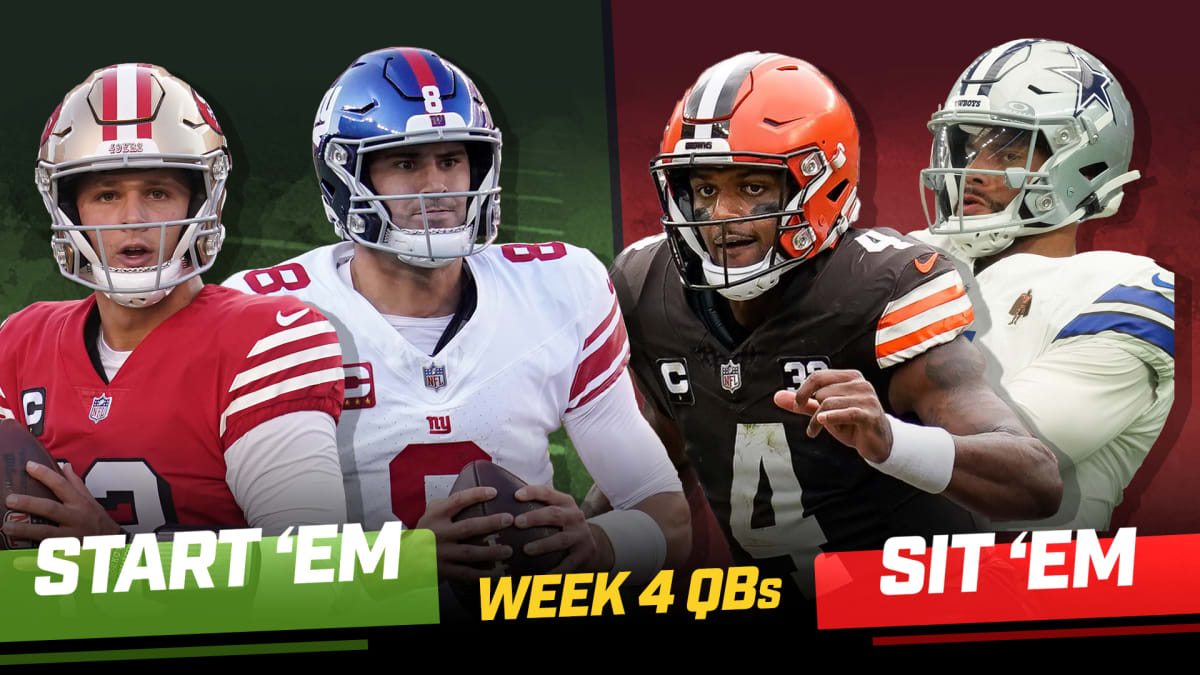 Start Em Sit Em for NFL Fantasy Football Week 4