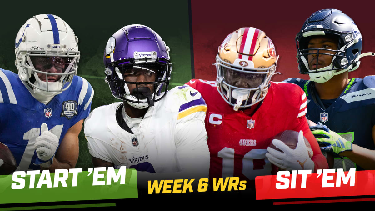 Fantasy Football Start 'Em Sit 'Em 2022 NFL Week 6: Wide receiver rankings