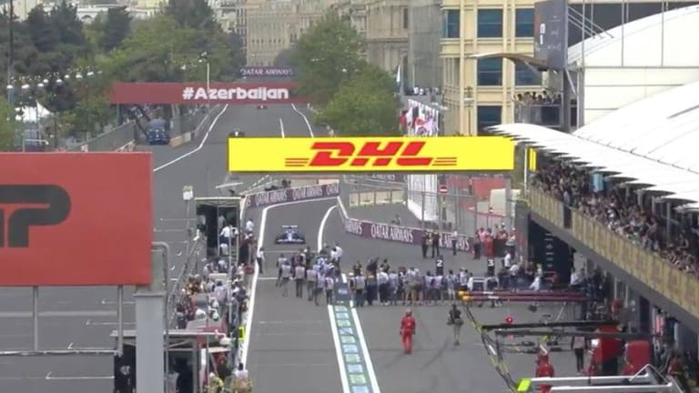 WATCH: Azerbaijan GP Almost Ends In Disaster In Pit Lane "Shambles"