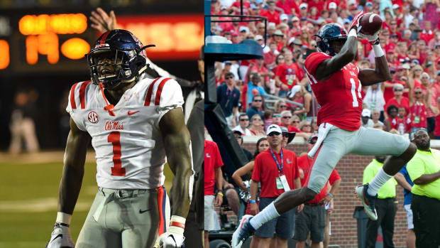 A.J. Brown and D.K. Metcalf while with Ole Miss.