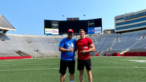 Wisconsin punter Andy Vujnovich and long time mentor Aaron Perez (Courtesy of Aaron Perez)