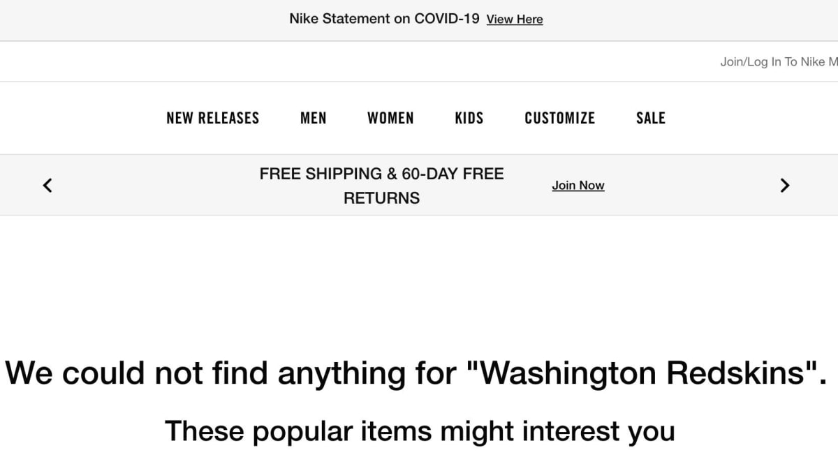 Joins Growing List Of Retailers Removing Washington Redskins Gear