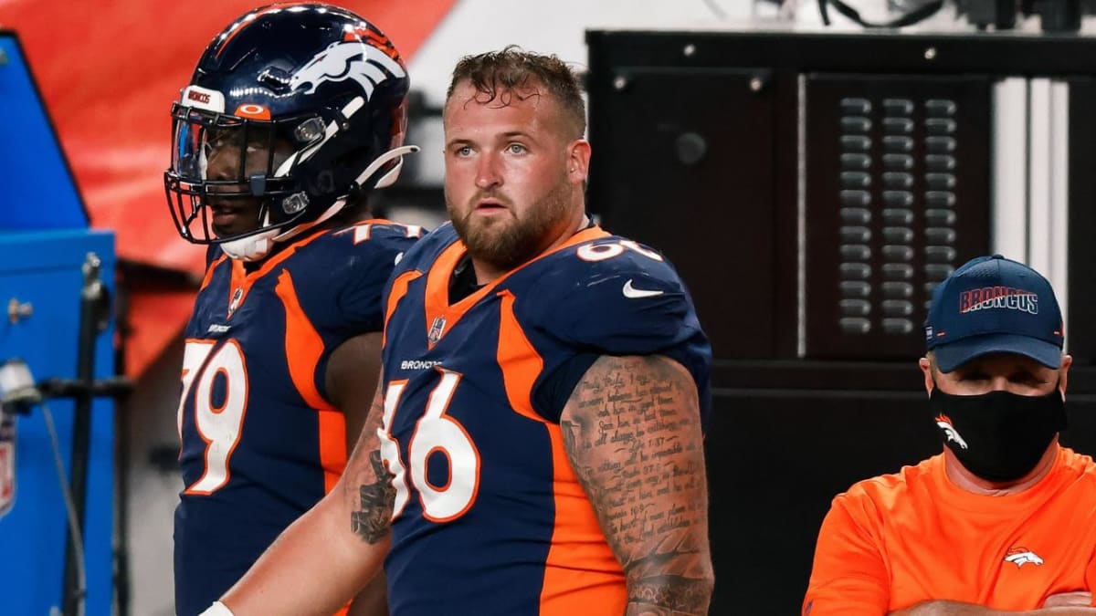 Denver Broncos guard Dalton Risner (66) looks on against the Houston Texans  during an NFL football game Sunday, Sept. 18, 2022, in Denver. (AP  Photo/Jack Dempsey Stock Photo - Alamy