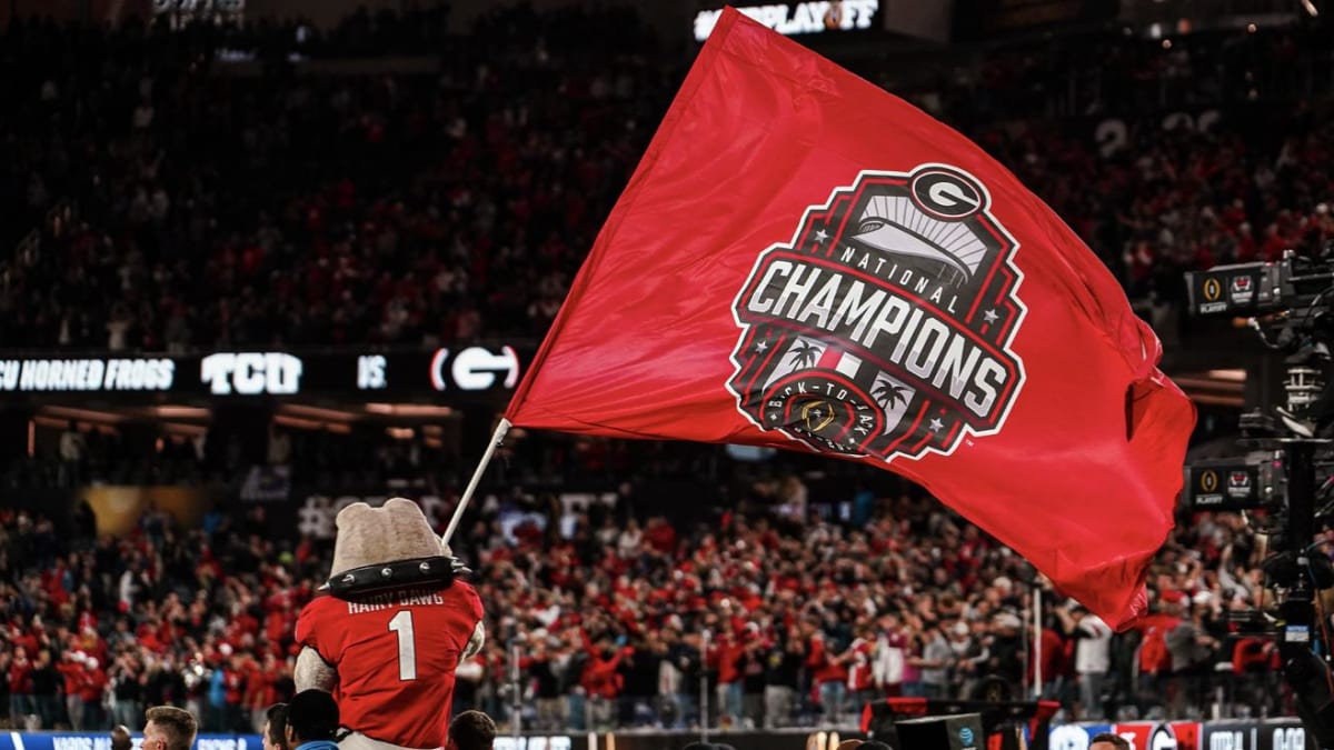 Georgia Bulldogs 2022 College Football National Champions Banner Flag