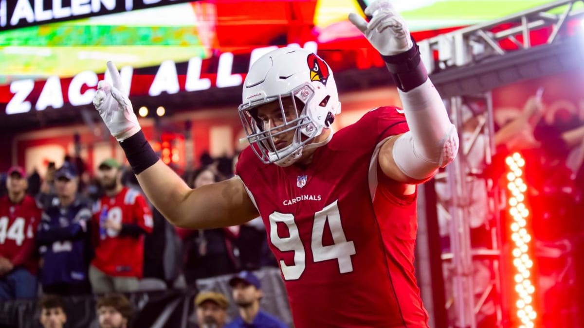 Arizona Cardinals defensive end Zach Allen is pictured during an NFL  football game against the Seattle Seahawks, Sunday, Nov. 21, 2021, in  Seattle. The Cardinals won 23-13. (AP Photo/Stephen Brashear Stock Photo -  Alamy