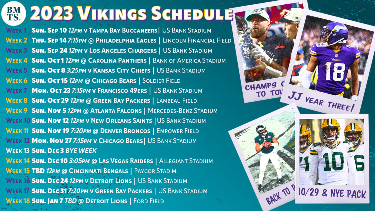 Minnesota Vikings 2021 Schedule: Strong Start Essential As Midseason Slate  Will Provide Major Test