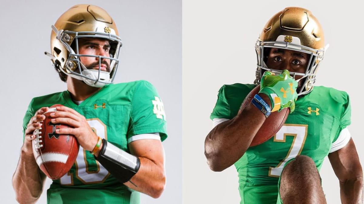 Green Isn't The Only Major Difference In Notre Dame's Jersey For Cal Game  //