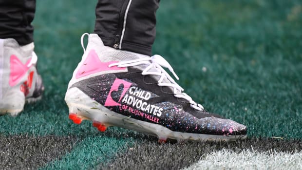 Pink youth football sale cleat covers