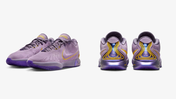 Lebron james shoes sale purple and gold