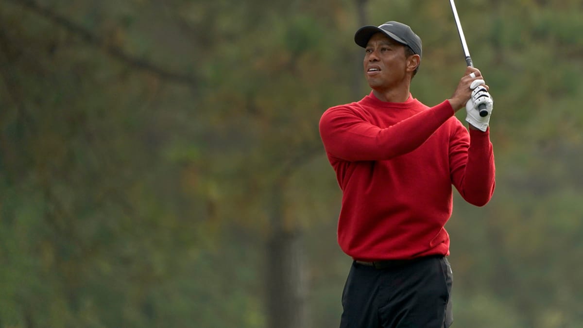 Tiger red 2025 golf shirt