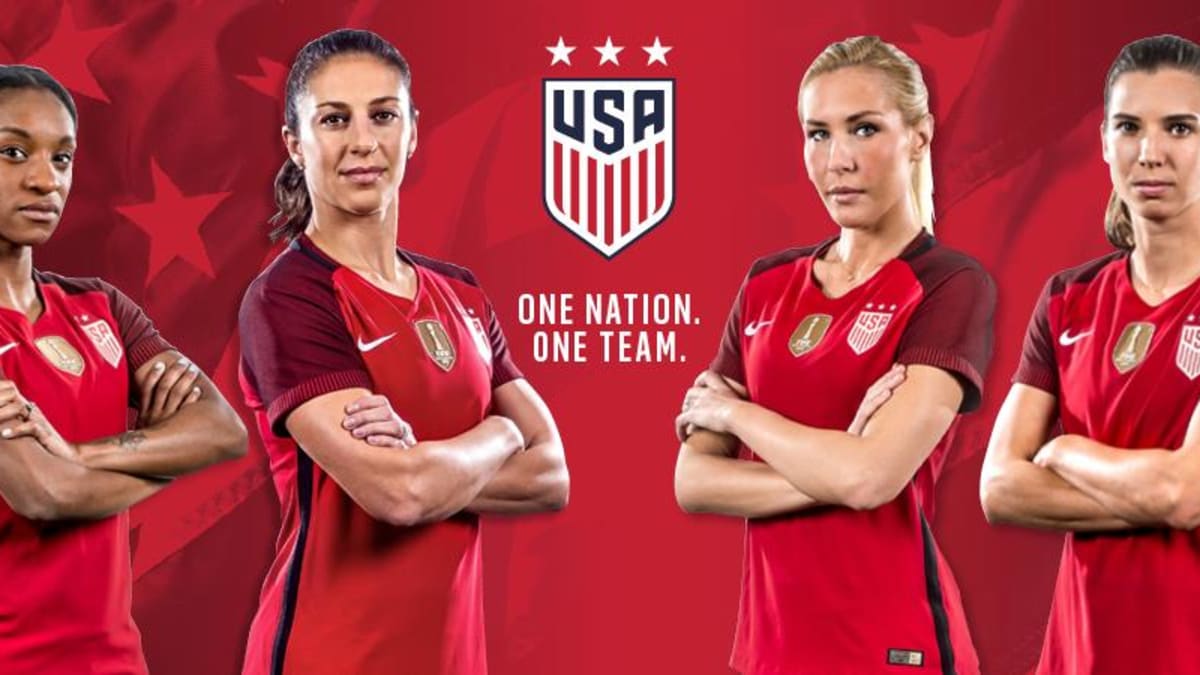 Red us women's sales soccer jersey