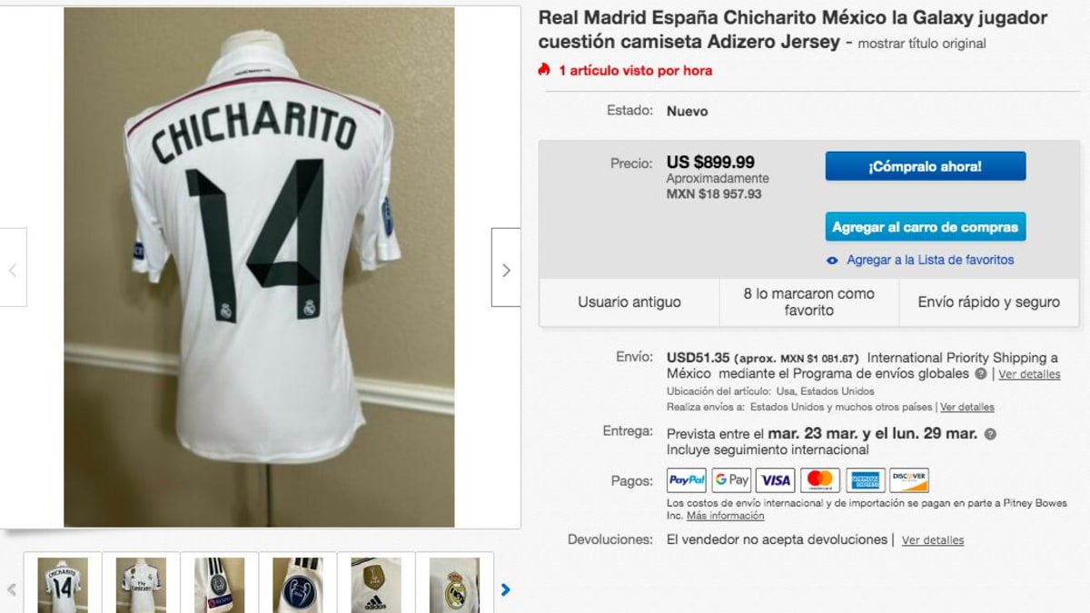 Chicharito real hot sale madrid jersey