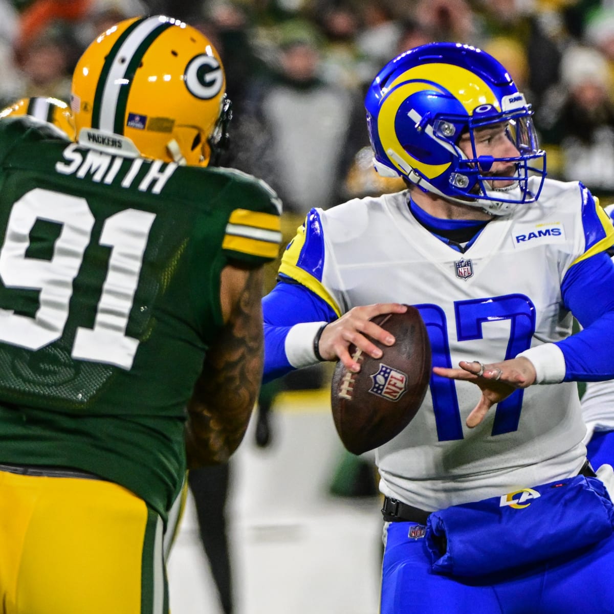 Rams' Mayfield tries to build on momentum against Rodgers, Packers