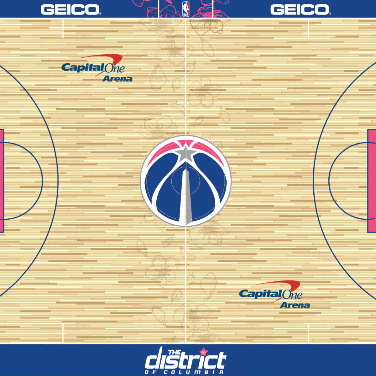 Wizards to Debut Cherry Blossom Themed Court - Sports Illustrated