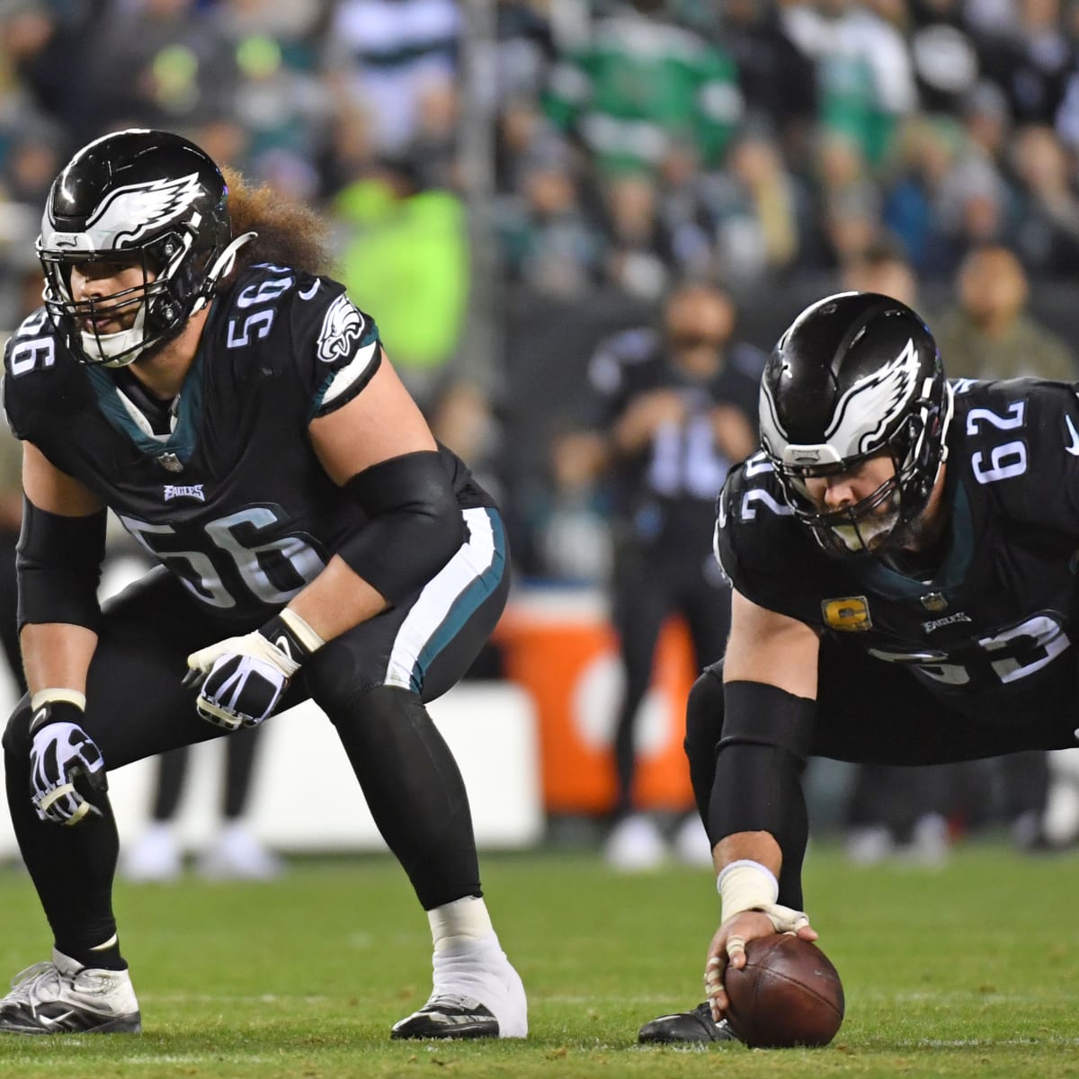 Philadelphia Eagles offensive lineman Isaac Seumalo (56) leaves