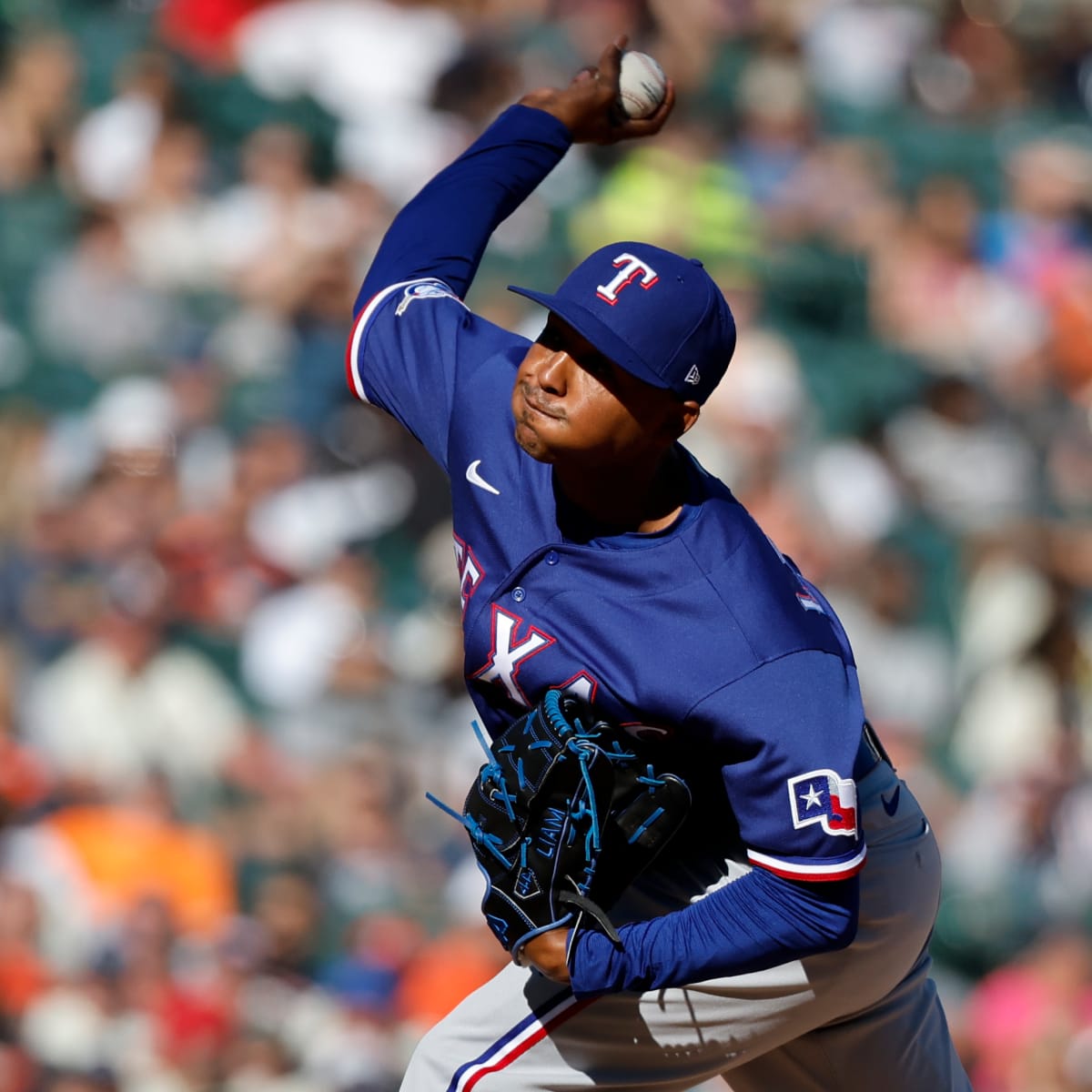 September 29, 2019: Texas Rangers relief pitcher Jose Leclerc #25 during  the final Major League Baseball game held at Globe Life Park between the  New York Yankees and the Texas Rangers in