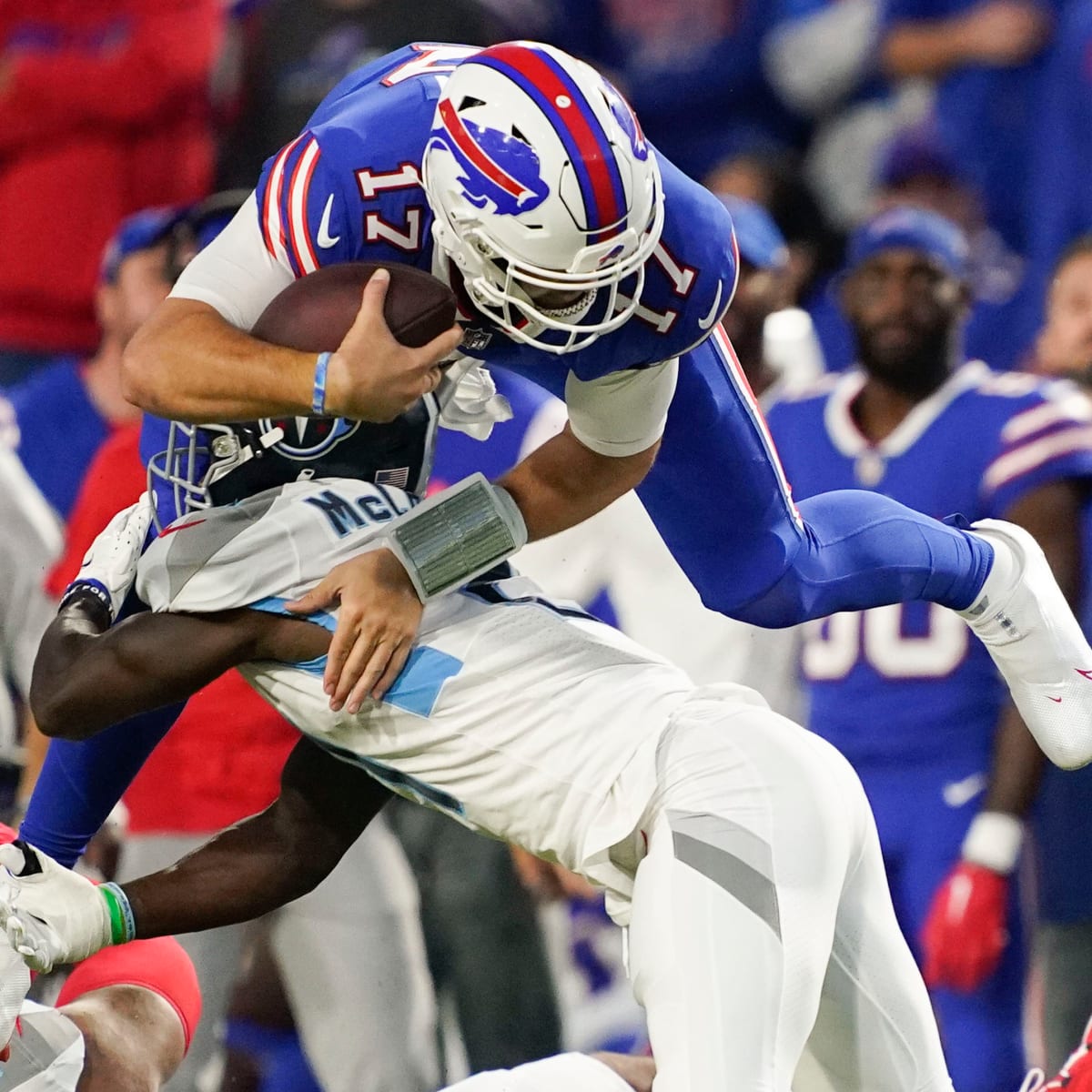 Reggie Gilliam of the Buffalo Bills runs the ball for a touchdown