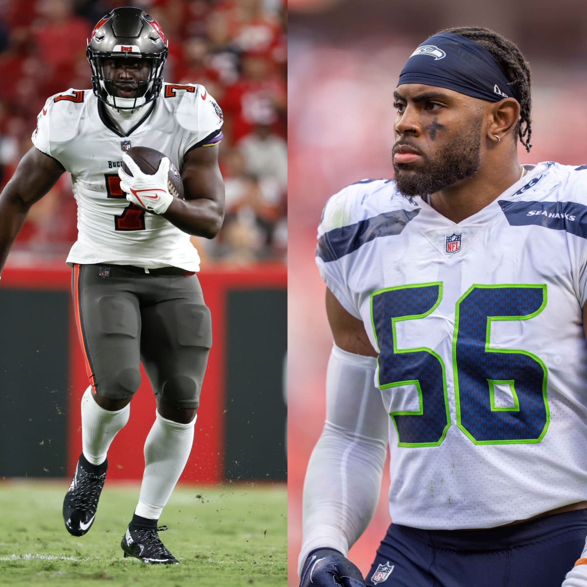 Seattle Seahawks linebacker Jordyn Brooks (56) stretches before NFL  football training camp, Friday, Aug. 14, 2020, in Renton, Wash. (AP  Photo/Ted S. Warren Stock Photo - Alamy