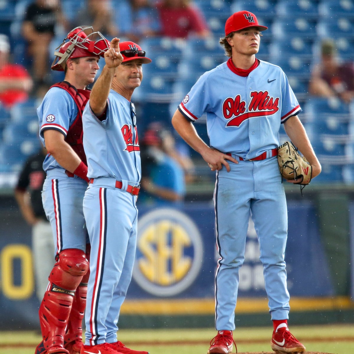 Ole Miss Baseball - Classic pinstripes for the Swayze Opener