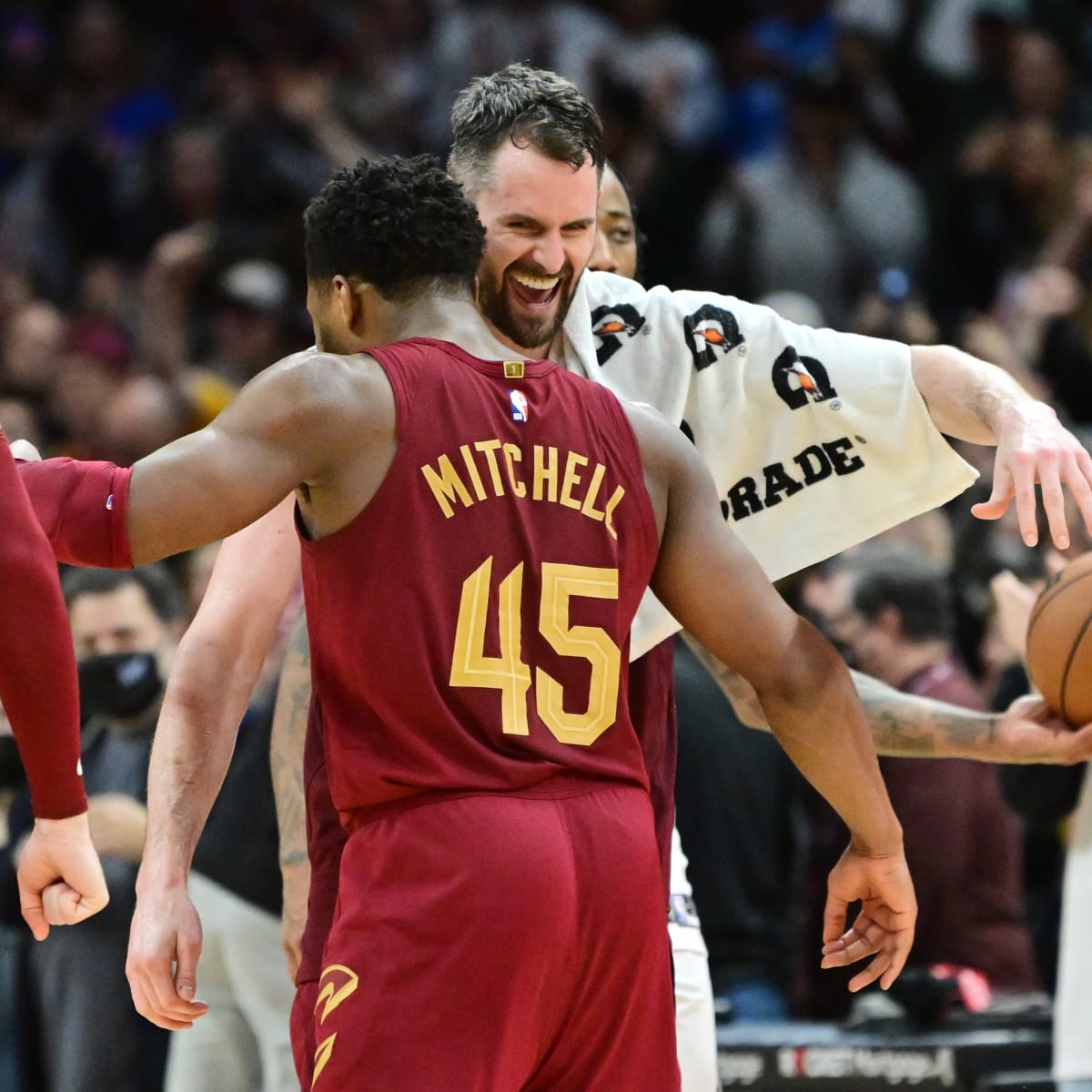 Kevin Love's and Darius Garland's immediate reactions to Cavs