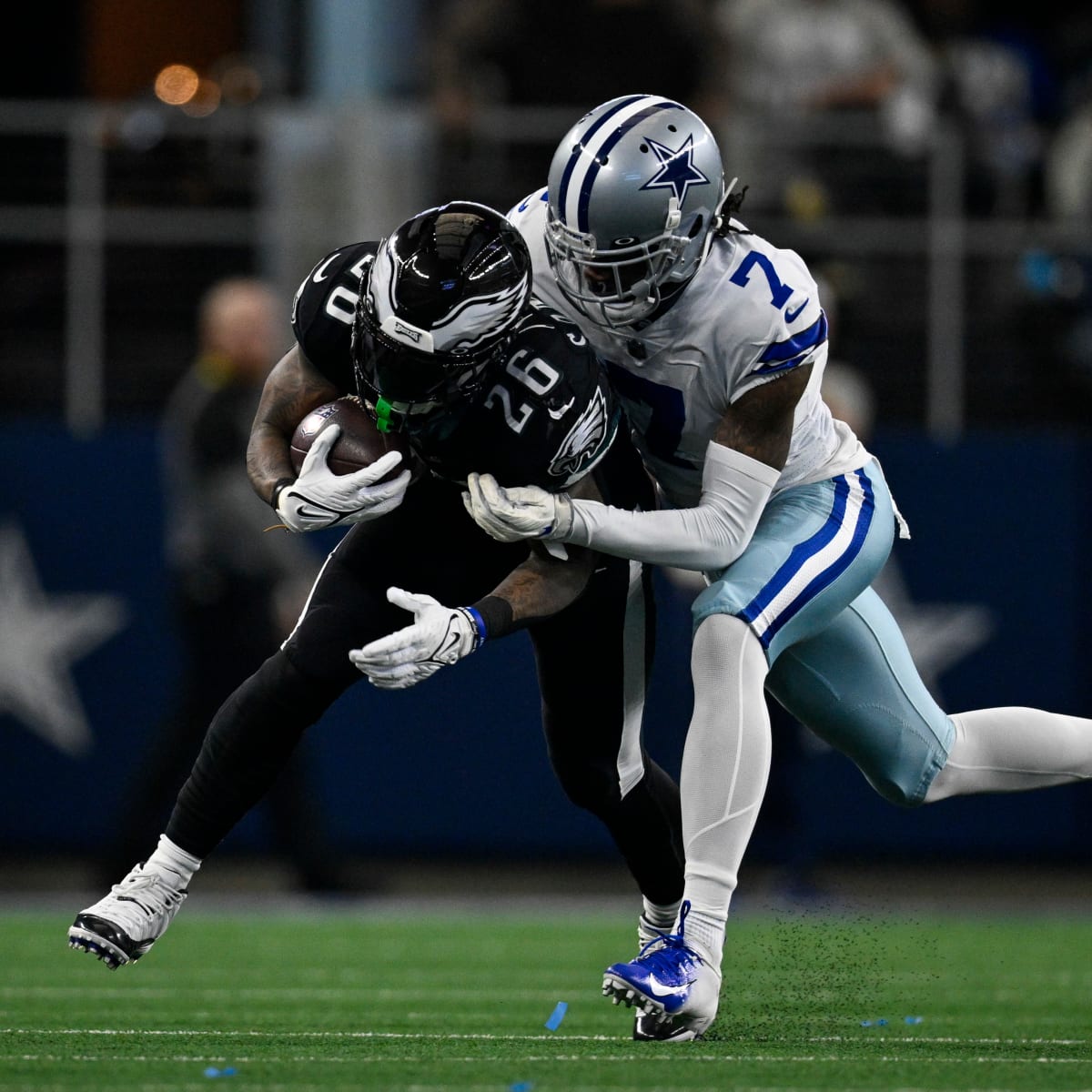 Dallas Cowboys cornerback Trevon Diggs picks off trick-play pass