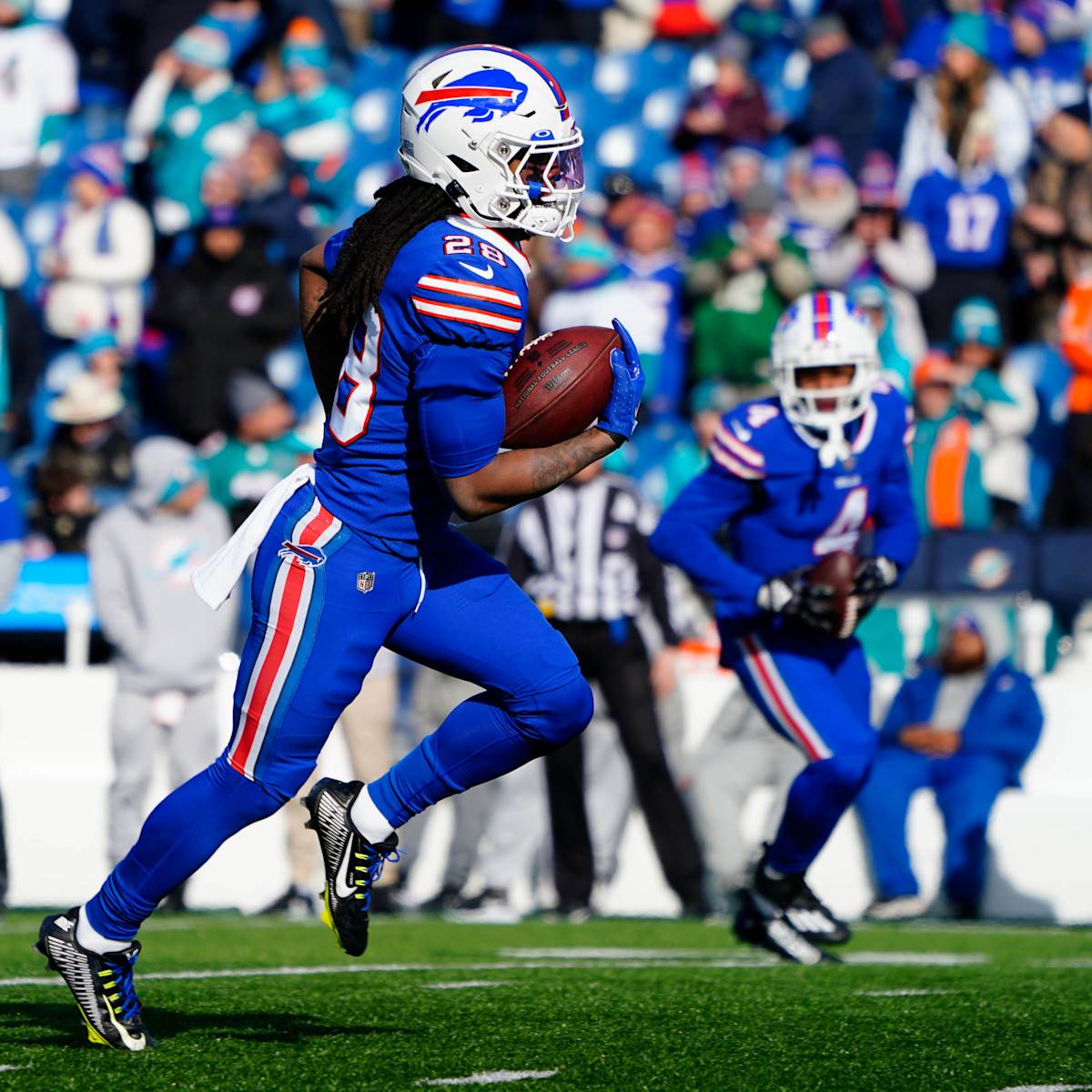 Bills rookie running back James Cook made the most of his time on the field  Sunday against Cleveland