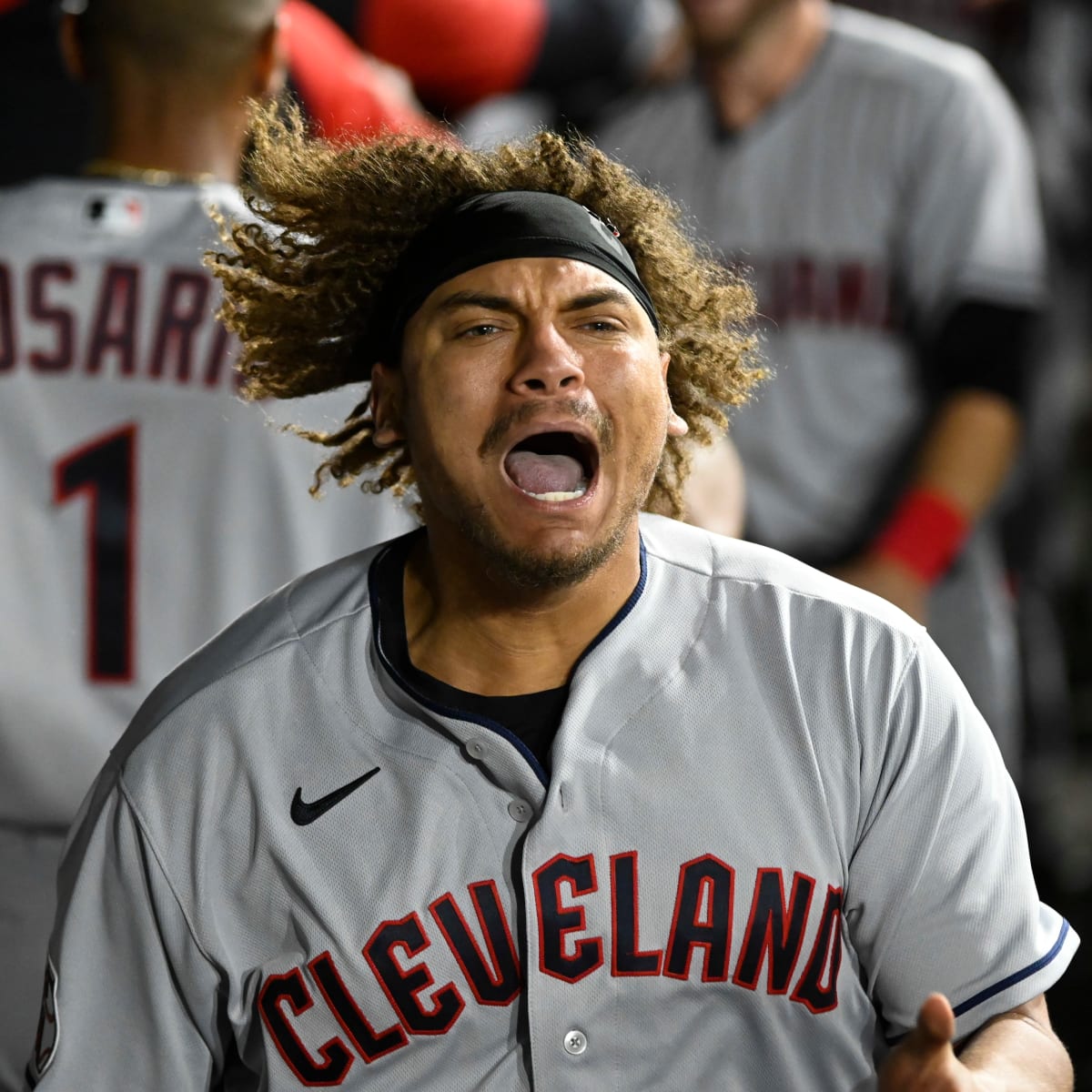 Watch Cleveland Guardians star Josh Naylor go absolutely nuts and toss  helmet in dugout after hitting home run
