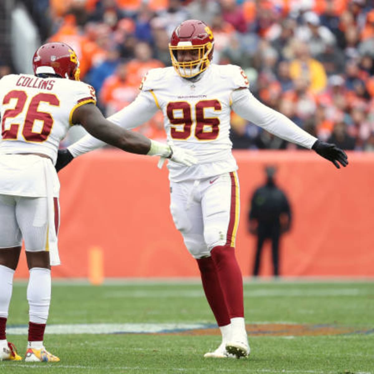 Washington Commanders defensive end James Smith-Williams during the first  half of an NFL football game against the Houston Texans, Sunday, Nov. 20,  2022, in Houston. (AP Photo/Eric Christian Smith Stock Photo 