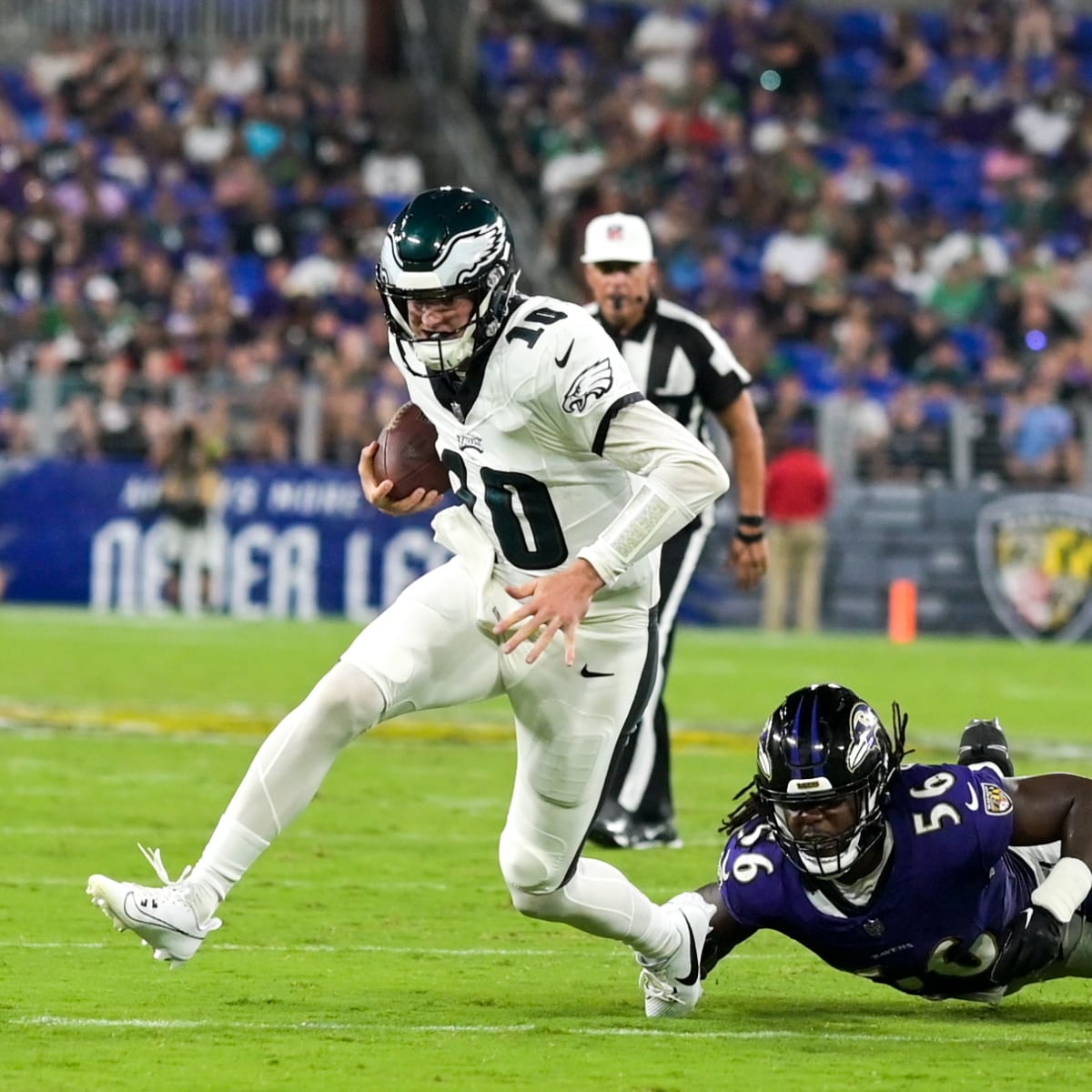 Philadelphia Eagles quarterback Tanner McKee's pocket poise