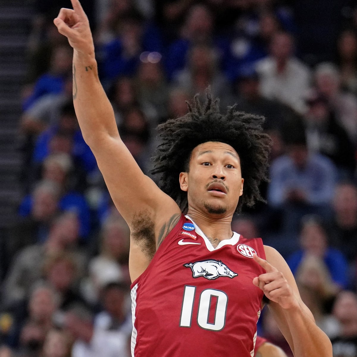 Arkansas Forward Jaylin Williams Draws Attention at NBA Combine