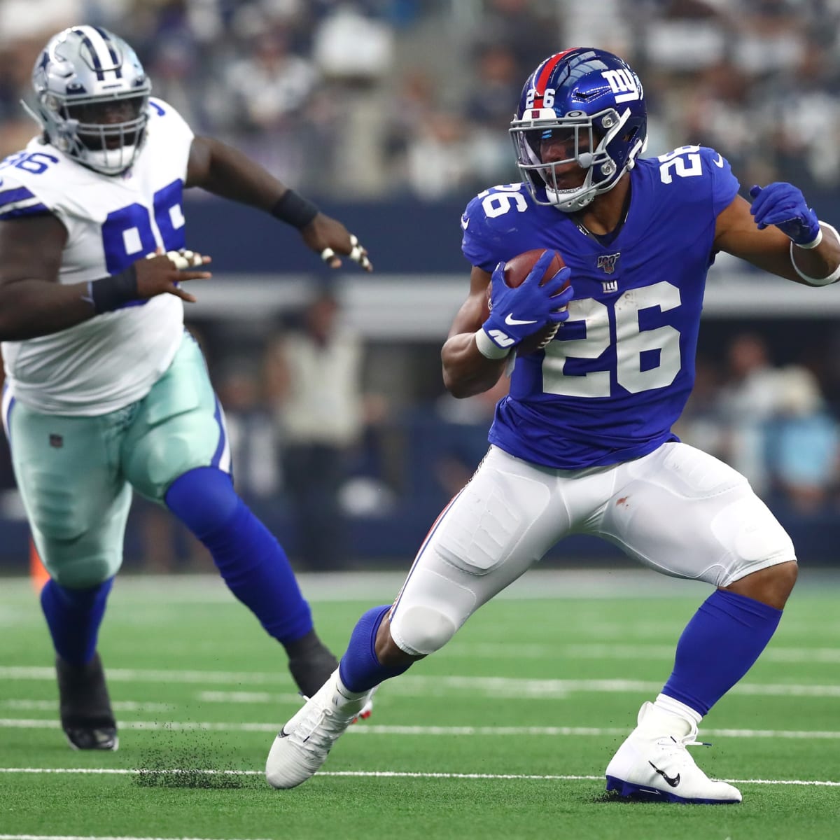 Giants RB Saquon Barkley's dad to wear Jets gear for crosstown matchup