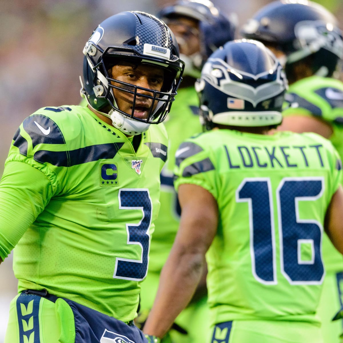 Seattle Seahawks Tyler Lockett Russell Wilson Chris Carson DK