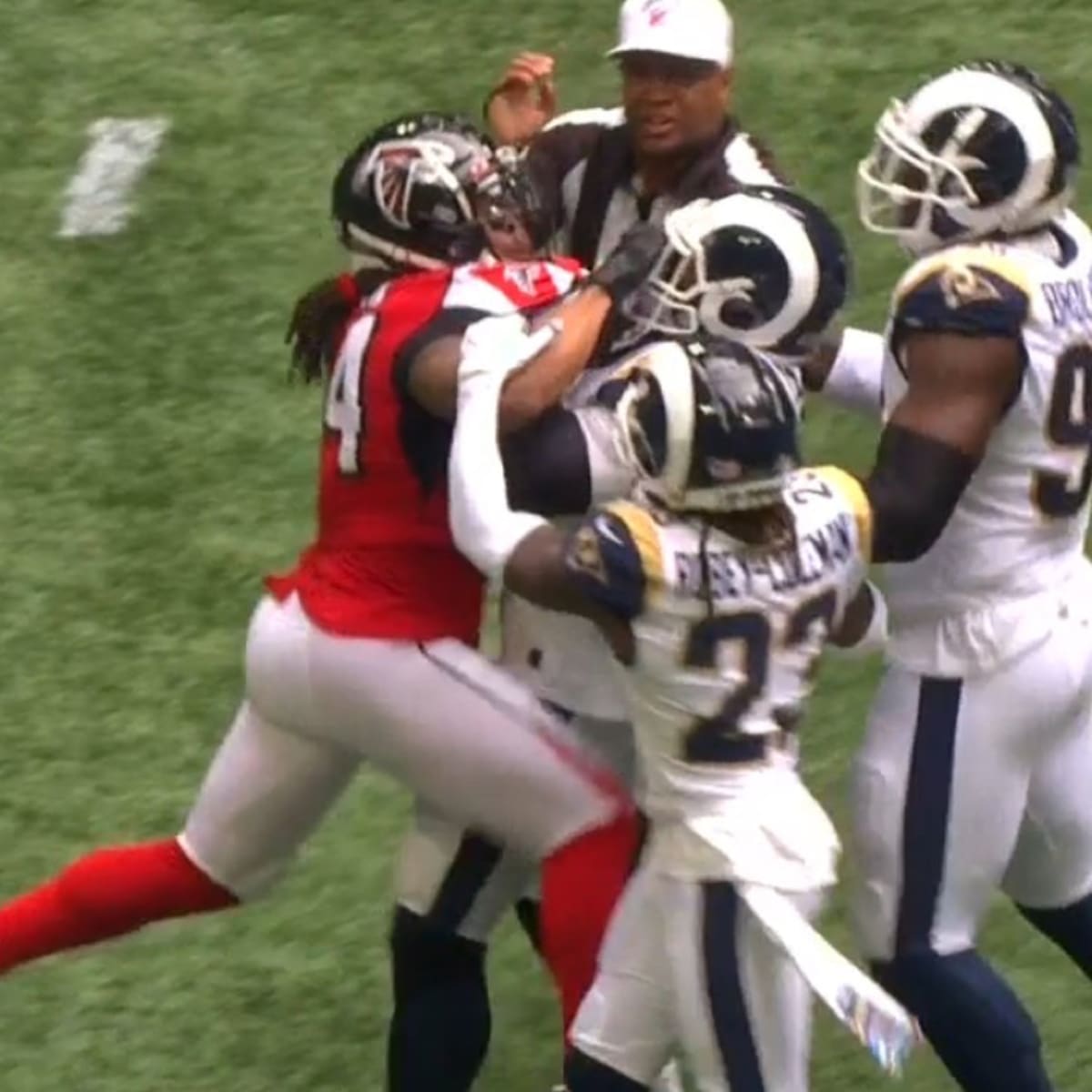 Falcons will run directly at Aaron Donald to try and slow him down - The  Falcoholic