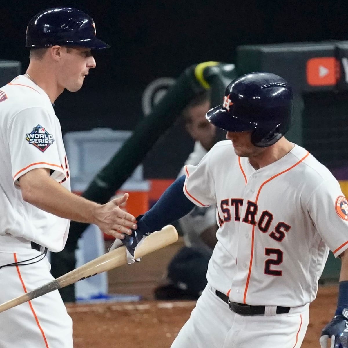 August 10, 2018: Houston Astros third baseman Alex Bregman (2) waits to bat  during a Major League Baseball game between the Houston Astros and the  Seattle Mariners on 1970s night at Minute