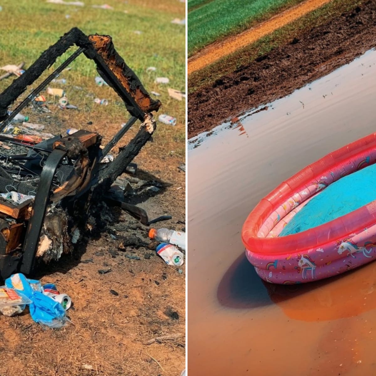 Talladega Superspeedway: Photos of trash left on infield - Sports  Illustrated